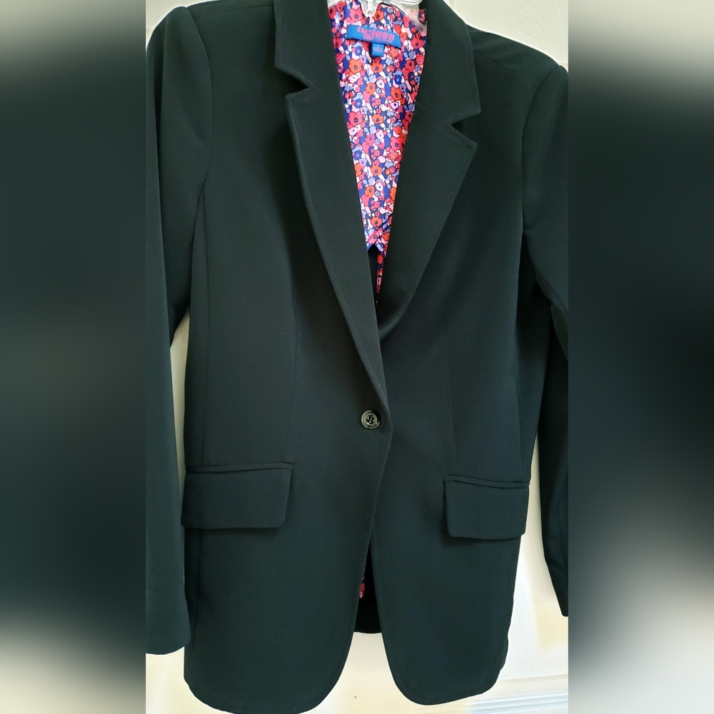Black Blazer Jacket Twiggy Small - Picture 2 of 7